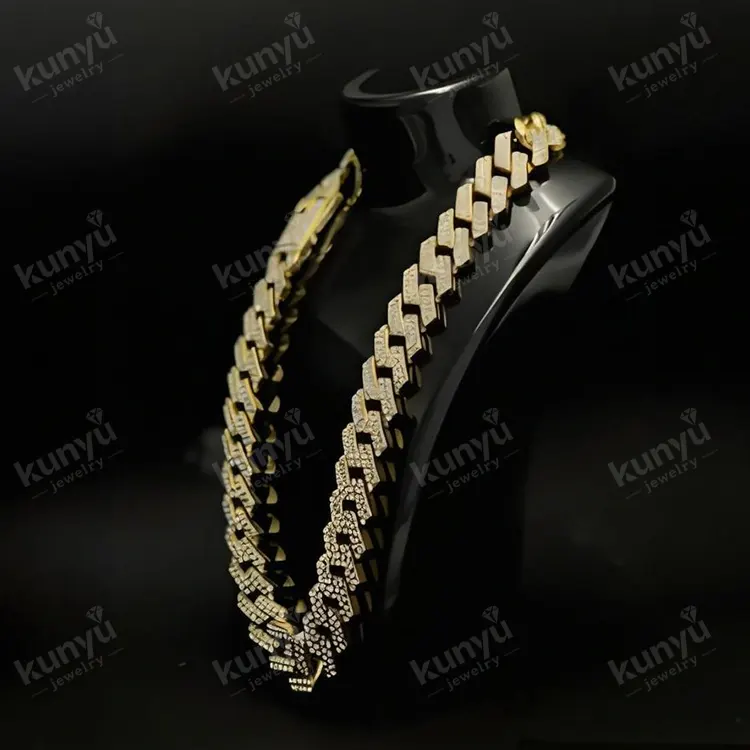 ห่วงโซ่การเชื่อมโยงคิวบา Rhinestone ระยิบระยับ