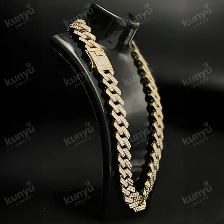 ห่วงโซ่การเชื่อมโยงคิวบา Rhinestone ระยิบระยับ