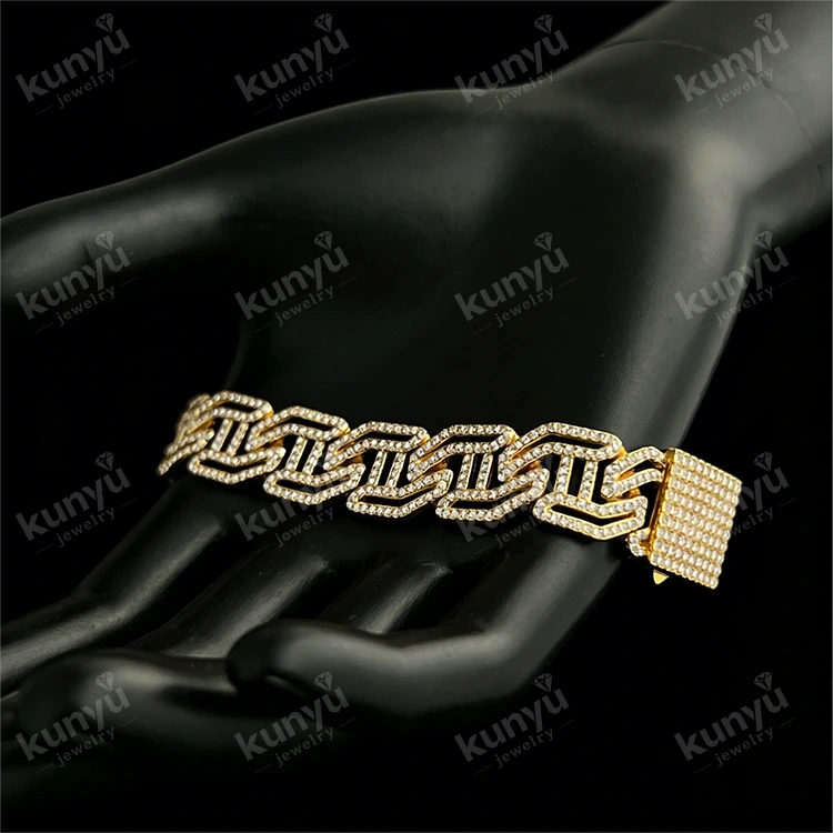 สร้อยข้อมือฮิปฮอปชุบทอง